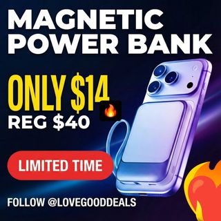 Magnetic Power Charger with USB-C Cable, 10000mAh Wireless Portable Charger with 15W Max Fast Charging, Built in USB C 22.5W PD Fast Charging
Code: U4ZGJ7I3 🔥🔥🔥🔥
https://amzn.to/3KFcyNH

✨The link can also be found in my bio @lovegooddeals