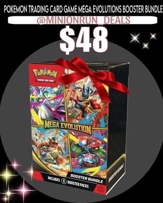 😍Drop 𝗔𝗡𝗬 𝗘𝗠𝗢𝗝𝗜 for 🔗 & details 

P0kem0n Trading Card Game Mega Evolutions Booster Bundle $48! 
https://shopstyle.it/l/cw675

NEVER MISS OUT ON A DEAL!
✅All l!nks are in my bio @MINIONRUN_DEALS
l!nks are affiliated  #couponcommunity #discount #deals #clearance #viral