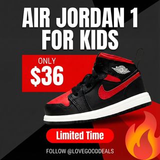 💥Type the word " 𝐒𝐇𝐎𝐏 " in the comments and I will directly message you the link 🔗.

Jordan 1 Mid
Baby/Toddler Shoes
https://shopstyle.it/l/cxrGU
Only $36
Hurry limited size

✨The link can also be found in my bio @lovegooddeals