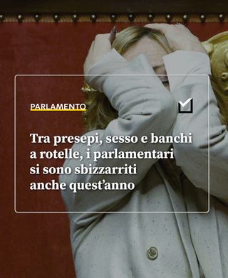 Tra presepi, sesso e banchi a rotelle, i parlamentari si sono sbizzarriti anche quest’anno. Abbiamo raccolto le proposte di legge più eccentriche e curiose presentate in Parlamento nel corso del 2025.

↗️ Leggi l’articolo completo sul sito, link in bio e nelle stories 

FOTO: ANSA 

Pagella Politica ogni giorno ti aiuta a capire la #politica italiana. Con il tuo supporto potremo fare di più per chiedere conto ai politici e ai partiti delle loro dichiarazioni e delle loro scelte. Sostieni il nostro lavoro al link in bio ⬆️