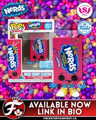 Available Now Online at It’Sugar

Funko Pop! Ad Icons: Nerds: Nerds Gummy Clusters (It’Sugar Exclusive)

https://itsugar.com/products/funko-oem-pop-ad-icons-nerds-nerds-clusters-box-excl

Should also be available soon In-Store at the West Edmonton Mall location!

#funko #funkocanada @nerdscandy_canada @itsugar