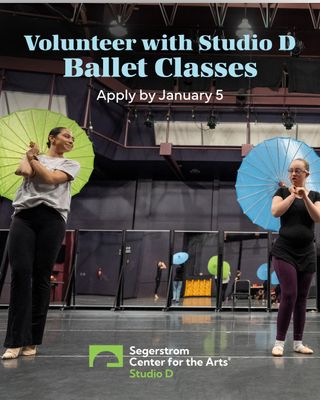 Studio D’s Ballet class is looking for kind, enthusiastic volunteers with a big heart, curious mind, and desire to support an incredible group of dancers.
Take the leap. Make new memories. Help create something magical✨🩰 ! Follow https://hpg3cepl.paperform.co/ to apply by January 5 or go to scfta.org/StudioD for more info!