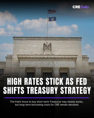 The Fed is changing its playbook, but CRE borrowers may not feel relief anytime soon.

By buying short-term Treasurys and continuing to unwind mortgage-backed securities, the Fed is supporting bank liquidity while keeping long-term rates high.

That means commercial real estate loans remain expensive, limiting deal flow and delaying development.

Until the MBS strategy shifts, financing pressure is likely to persist into 2026.

👉 Tap the link in bio to subscribe to CRE Daily for more timely news, trends, and transactions in commercial real estate.

#interestrates #commercialrealestate #realestatenews