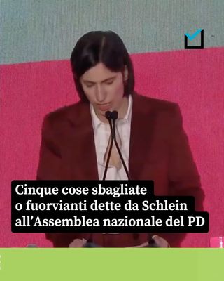 Abbiamo verificato 15 dichiarazioni fatte da Elly Schlein all’Assemblea nazionale del Partito Democratico per capire quante sono basate su fatti e numeri corretti.

↗️ Leggi il #factchecking sul nostro sito, link in bio

Pagella Politica ogni giorno ti aiuta a capire la #politica italiana. Con il tuo supporto potremo fare di più per chiedere conto ai politici e ai partiti delle loro dichiarazioni e delle loro scelte. Sostieni il nostro lavoro al link in bio ⬆️