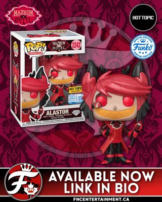 Landing Now In-Store at Hot Topic Canada

Funko Pop! Animation: Hazbin Hotel - Alastor (Diamond Collection) Hot Topic Exclusive

Funko CA: https://go.fncentertainment.ca/alastor-ca
Funko US: https://go.fncentertainment.ca/alastor-us

Note: Not all HT locations will receive the same stock or at the same time. Check your local HT for availability. Spotted throughout Ontario.

Thanks to @ht_oro for the heads up!

#funko #funkocanada #hazbinhotel #ad