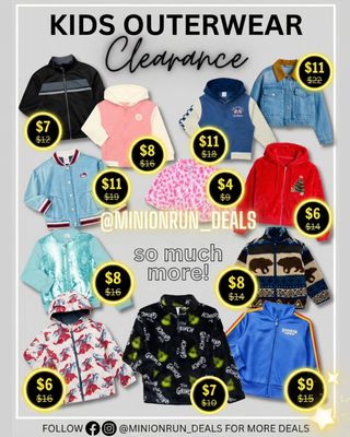😍Drop 𝗔𝗡𝗬 𝗘𝗠𝗢𝗝𝗜 for 🔗 & details 

Stock up! 
Kids outerwear clearance! 
https://walmrt.us/4sIXujk

➡️You must follow me  first for the 🔗 to come thru

✅️ Check my bio for the l!nk if the dm didnt come thru 
@minionrun_deals 

#couponcommunity #discount #deals #clearance #viral