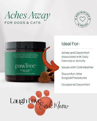 Y'all! If you haven't heard, it's going to be COLD this weekend throughout most of the country including here in Ohio! 🥶 It chills me to the  bone.... ESPECIALLY the dangerous negative  temps. I have to admit, though, I do LOVE the snow and so does Honey, my Mini Aussie. 🐶

Our pets can have reactions to the cold as well. If they do, make sure to check out Aches Away! A holistic option to help with the ouchies from cold, age or surgery! 

Try it. You can’t go wrong with our 90 day money back guarantee!

Make sure to stay safe and toasty this weekend... You and your fur-friends! #laughlovebarkmeow