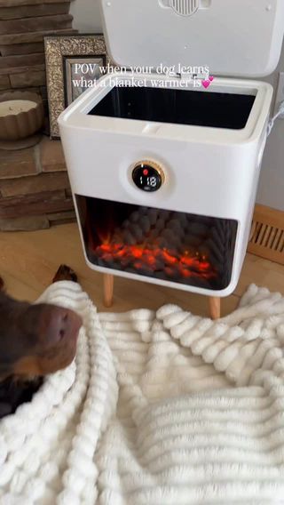 Comment “SHOP” and I’ll send you the details to my large towel warmer!! It’s great for blankets, towels, pajamas, & slippers. It has a timer control and LED countdown,  and of course the fireplace aesthetic is so pretty and cozy!

#amazonhome #amazon #towelwarmer #blanketwarmer #founditonamazon