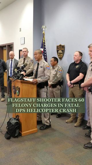 Terrell Storey now faces 60 criminal charges, including first-degree murder, following the tragic DPS helicopter crash and residential shootout.

Click the link in our bio to learn more or go to: 
https://azdailysun.com/news/local/accident-and-incident/suspect-in-flagstaff-shoot-out-and-fatal-helicopter-crash-faces-60-criminal-charges/article_5c20d7ae-4392-413c-a68c-b3ed1a82b22d.html 
Advertise with us! Email Zmeier@azdailysun.com