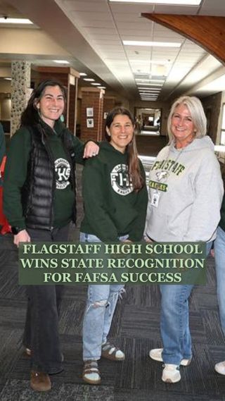 Flagstaff High School is the only school in the county recognized by ABOR for significantly increasing FAFSA completion rates.

Click the link in our bio to learn more or go to:
https://azdailysun.com/news/local/flagstaff-high-school-recognized-for-increasing-fafsa-completion-rates/article_92c20f6d-8731-4377-b929-112a6f83a220.html#tncms-source=internal_referral 
Advertise with us! Email ZMeier@azdailysun.com