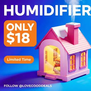 Christmas Village Houses Humidifier 500ml, Cute Snow House Cool Mist Humidifier with Snowman Figurines &amp; Night Light for Bedroom
Original price: $71.96
Discount price: $17.99
Discount: 75% Code
Discount code: IVYJPHOR 
https://amzn.to/4aGMdJe

✨The link can also be found in my bio @lovegooddeals