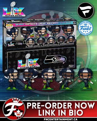 Available Now for Pre-Order at Fanatics

Funko Pop! Football: Super Bowl LX Champions - Seattle Seahawks (5 Pack) Fanatics Exclusive 

Fanatics CA: https://go.fncentertainment.ca/fanatics-ca 
Fanatics US: https://go.fncentertainment.ca/fanatics-us 

Funko US: 
https://go.fncentertainment.ca/sb50-seahawks

#funko #funkocanada #ad #superbowl #seahawks