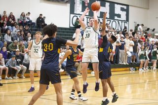 Photos of Chelan's boys basketball team's game against Wapato Thursday night in a 1A District V matchup at Chelan High School. 📷 by Jacob Ford/Wenatchee World