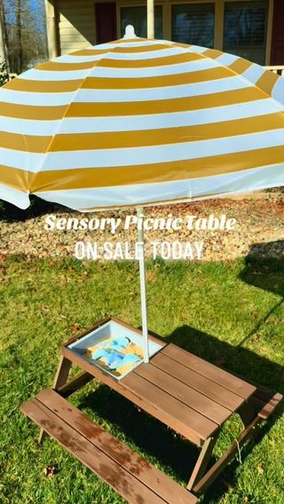 #ad shop here https://amzlink.to/az07E4JqspOr8
Exact one I ordered https://www.tiktok.com/t/ZP8xfbP8e/

Comment SHOP PLEASE for links to this Sensory Picnic Table! The perfect summer fun!