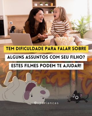 CINEMINHA EM CASA 🎞️

Já precisou falar sobre algo difícil com seu filho?

Alguns assuntos podem ser desafiadores… “Do na” podem surgir perguntas que pegam os pais de surpresa!
 
Cada um reage de uma forma e tem um jeito de conversar e abordar determinadas questões. Mas, para te ajudar, selecionamos 10 curta-metragens que podem ser assistidos #gratuitamente no Youtube. 🎥🍿

📌 Eles falam sobre responsabilidades da vida adulta, respeito às diferenças e outros assuntos.
 
1️⃣ Napo
Um garotinho de 10 anos descobre uma forma especial de se comunicar com seu avô, Napo, que sofre de Alzheimer. Para tentar ativar as memórias do velhinho, o menino reinterpreta fotografias por meio de desenhos.
 
2️⃣ The Present
Um garoto passa a maior parte do tempo jogando videogame e, em um certo dia, recebe um presente surpresa de sua mãe: um cãozinho brincalhão. O curta mostra que a relação entre humanos e pets vai muito além da amizade.

3️⃣ Cordas
O respeito às diferenças e amor ao próximo é o tema central deste curta! O filme conta a história de amizade entre a pequena María e seu novo companheiro de orfanato, Nicolás, um garotinho portador de paralisia cerebral.

✅ Receba a lista completa com os links para assistir!
👉 Basta comentar FILME e eu envio no seu direct!

.

Imagens: Divulgação

.
 
https://saopauloparacriancas.com.br/curtas-metragens-assistir-dialogar-criancas/