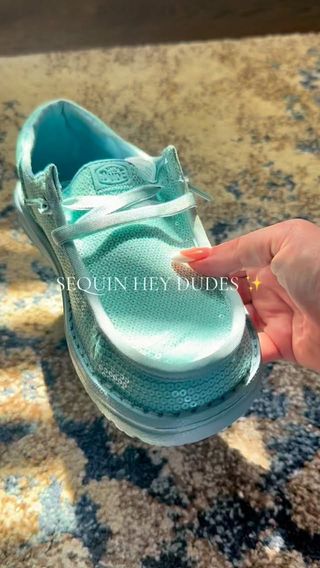 #ad here https://mavely.app.link/kM7vk6Py40b
full sale here https://mavely.app.link/TbdjM8Qy40b
Use code BONUS for 40% off sale price 

Comment SHOP PLEASE for links to the prettiest sequin Hey Dudes @heydude @mavelyapp