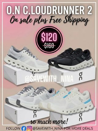 🛍️Comment “Sale” and I’ll send you the direct link to shop 🛍️

👟 DEAL ALERT: The O.N Cloudrunner 2 is FINALLY on sale! 👟

You guys know I love finding incredible gear deals, and this one is an absolute game-changer. I’ve found a special promotion where you can score the Cloudrunner 2 for only $120! (That’s a regular price of $160, so you’re saving $40)! 🤯

Wait, it gets better! FREE SHIPPING is included on every pair. 📦💨

I can’t get over these colorways. Which pair are you choosing? I’m torn between the clean all-white and the sleek all-black!

Hurry, sizes are going to sell out fast! Check the link in my bio to shop now.

❤️Don’t forget to follow me, @SAVEWITH_NINA, for more exclusive deals on your favourite brands!

https://mavely.app.link/ZzXtLK5Lb1b
#OnRunning #Cloudrunner2 #RunningShoes #Sale #ShoeDeals