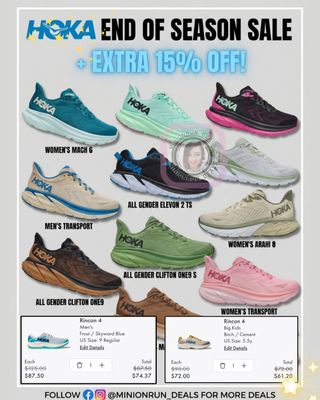 😍Drop 𝗔𝗡𝗬 𝗘𝗠𝗢𝗝𝗜 for 🔗 & details 

🔥Hoka end of season sale + get extra 15% off when you create an acct! Sneskers as low as $61!
https://mavely.app.link/e6EY3lDFb1b

➡️You must follow me  first for the 🔗 to come thru

✅️ Check my bio for the l!nk if the dm didnt come thru 
@minionrun_deals 

#couponcommunity #discount #deals #clearance #viral