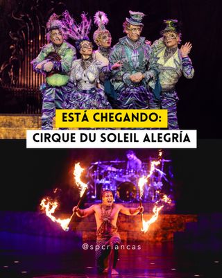 CIRQUE DU SOLEIL DE VOLTA A SÃO PAULO

Quem aí está ansioso pelo retorno do @cirquedusoleil.br ao Brasil? 🙋‍♀️

Desta vez, o espetáculo apresentado será Alegría – In A New Light, uma releitura moderna do emblemático espetáculo Alegría apresentado entre 1994 e 2013. ✨

O show promete muitas acrobacias em cenários barrocos imersivos e trilha sonora original, indicada ao Grammy, oferecendo uma experiência especial ao público.

📌 A companhia promete anunciar em breve as datas, preços e demais informações. Fique de olho no @spcriancas para conferir todos os detalhes!

👉👉 Comente ALEGRIA para não perder nenhuma novidade!

. 

Imagens: Anne-Marie Forker, Andy Paradise, Matt Beard, Marc Montplaisir | @cirquedusoleil.br

.

https://saopauloparacriancas.com.br/cirque-du-soleil-volta-a-sao-paulo-em-2026-com-alegria-in-a-new-light