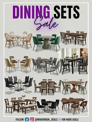 😍Drop 𝗔𝗡𝗬 𝗘𝗠𝗢𝗝𝗜 for 🔗 & details 

Get ready to upgrade your dining space! 🍽️ ✨ Our Dining Sets Sale is HERE with incredible deals on a huge variety of styles. Whether you're looking for a modern marble pedestal, a cozy farmhouse wood set, or a sleek glass table, we have the perfect match for your home.

From round to rectangular, and velvet chairs to industrial metal, there's something for everyone.

​👉 Follow @MINIONRUN_DEALS for more amazing

 finds and don't miss out on these limited-time offers!
https://creatorlink.shop/4srp1FR

➡️You must follow me  first for the 🔗 to come thru

✅️ Check my bio for the l!nk if the dm didnt come thru 
@minionrun_deals 

#WayfairCreator  @Wayfair #FurnitureDeals
