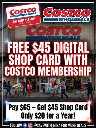 👇 Comment ‘SALE’ in the comments and I’ll send you the direct link! 🔗

🚨 MAJOR COSTCO DEAL ALERT! 🚨 This is one of the best membership offers we’ve seen. Get a whole year of warehouse savings for effectively ONLY $20! 💥
Here’s the scoop: Buy a new membership for $65, and they will email you a FREE $45 Digital Shop Card! 📧 

That’s like getting the membership for a crazy low price.
Start stacking those bulk grocery, gas, and electronics savings! 

Click the link in my bio, but comment ‘Sale’ first to get the direct link! 🏃‍♀️🏃‍♂️

https://mavely.app.link/ZNESSjlTe1b
#CostcoDeals #CostcoFinds #SaveMoney #MembershipPerks #smartshopping