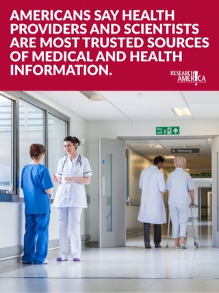 According to Americans, health care providers are the most trustworthy sources of medical and health information. March 19 is #CertifiedNursesDay and March 30 is #NationalDoctorsDay, recognizing these health care providers’ professionalism, dedication, and commitment to patient care.
 
Visit @aacnursing and @amermedicalassn for information about how you can support your nurses, doctors, and other health care providers.
 
Also, gain the latest insights into Americans’ views on health research, medical progress, and related topics with our 2026 public opinion survey. https://bit.ly/2026RANationalSurvey
