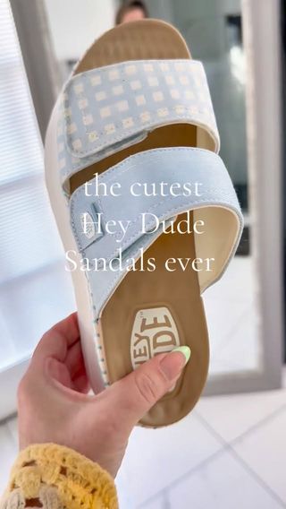 #ad shop here https://www.tiktok.com/t/ZP8qVXVjF/

Comment SHOP PLEASE for links to the cutest new Gingham Delray slides from @heydude