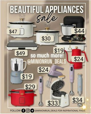 😍Drop 𝗔𝗡𝗬 𝗘𝗠𝗢𝗝𝗜 for 🔗 & details 
 
If you’ve been waiting to upgrade your kitchen counter aesthetic, now is the time. We are seeing insane prices on everything from the iconic stand mixer to the perfect lavender hand blenders.
Beautiful appliances sale! 
https://walmrt.us/4biY3IP

➡️You must follow me  first for the 🔗 to come thru

✅️ Check my bio for the l!nk if the dm didnt come thru 
@minionrun_deals 

#couponcommunity #discount #deals #clearance #viral