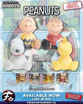 A new Peanuts Collector Edition set from Handmade by Robots has arrived! 🧶✨

Featuring Charlie Brown, Snoopy, Woodstock, and Linus, this special release gives the Peanuts gang the signature Handmade by Robots knit-style look; with a metallic finish across the entire set.

Made from vinyl but designed to look like hand-knit figures, these collectibles bring a cozy twist to the beloved characters.

See the full collection here:
https://handmadebyrobots.com/collections/just-announced

#handmadebyrobots #peanuts #snoopy #collectibles 
@hmadebrobots