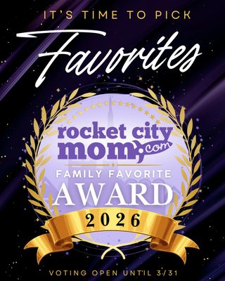 Thousands of votes are in, but the leaderboard can still change! 🗳️✨

The Family Favorite Awards are our way of highlighting the local businesses that keep the Rocket City running and such a fantastic place to live.

How to weigh in:
✅ Head to the link in our bio.
✅ Vote for your top local spots.
✅ Do it before the clock strikes midnight on March 31. ⏰

Help us celebrate the places that make North Alabama a great place to raise a family! 🏙️🙌

https://www.rocketcitymom.com/blog/2026/03/06/family-favorite-awards-vote/