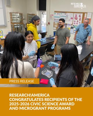 Join us in congratulating the recipients of our 2025-2026 Civic Engagement Microgrants and Public Engagement Content Awards! We're excited to see the innovative projects this year's recipients will pursue as they engage with their local communities. 

Read more about this year's microgrant and award recipients in our latest press release. Link in bio. 

We'd also like to express our deepest thanks to the @danafoundation, Lasker Foundation, Rita Allen Foundation, and science communicator Dennis Mangan for their generous financial support of these civic science programs! 

#CivicScience #SciComm