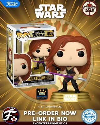 Coming Soon to Your Local Comic Book and Specialty Retailer:

Funko Pop! Star Wars: Legends - Mara Jade (Specialty Series Exclusive)

Our Retail Partners:
Shak’s Pop Shop: http://shakspopshop.com/just-added
MyPops: https://www.mypops.ca/preorders
EE: https://ee.toys/BD6GGB

Contact your locally specialty retailer for availability.

#funko #funkocanada #ad #starwars