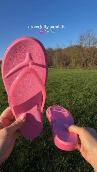 Comment “JELLY” and I will send them right to your DM’s!

✨Crocs came out with the most gorgeous jelly sandals for summer! They are extremely comfortable, waterproof, slip proof, and just the perfect every day summer sandal!

#crocs #jellysandals #flipflops #crocsmiamisandals #shoesofinstagram