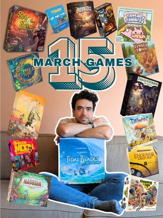 15 GAMES PLAYED IN MARCH 2026
Incredibly enough, despite the move and the trip to Italy, I was able to squeeze in 15 games this month and I SHOCKINGLY remembered to take pics 🤗🫠

1 - SLAY THE SPIRE, a deckbuilding game like no others 🗡️
2 - ARKHAM HORROR: THE CARD GAME, a new beginning to my most played game with Chapter Two 🛐 #gifted
3 - TAKE TIME, limited communication coop game that can create some intense and hilarious moments ⏳
4 - TIMBER TOWN, a 2-players game to be the best beaver architect 🦫 #gifted
5 - DICE THRONE, a yatzhee style dice roller to activate crazy abilities 🎲
6- RASCALLY RABBITS, a creative twist to trick taking games cause there's no cards! 🐇 #gifted
7 - TIDAL BLADES: RISE OF THE UNFOLDERS, a dungeon crawler with a breezy theme and innovative card play 🌊
8 - SWEET LANDS, a deliciously long and thinky euro style game 🧁
9 - EXPLORERS OF NAVORIA, a cute game of exploring critters 🐿️
10 - DEWAN, place your camps to gain the lands and resources you need for your stories 🏕️
11 - TENBY, to build your neighborhood in the city on multiple street levels 🌇
12 - COMING OF AGE, a game all about growing, developing your mood and personality and bus stops 🚌
13 - PUERTO RICO, the famous classic revisited in a Special Edition 🌽
14 - ENDEAVOR DEEP SEA, to explore marine worlds and build and optimized action engine 🫧
15 - SHADOW MOON SYNDICATES, a highly strategic area control game where you can get the help of multiple syndicates ⚔️