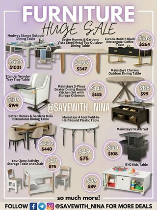 🛍️Comment “Me” and I’ll send you the direct link to shop 

🚨 FURNITURE SALE ALERT! 🚨
Stop paying full price for furniture! 💸 Look at these incredible deals 😍
From outdoor living 🌿 to stylish coffee tables ☕ and functional kids furniture 🧸, they’ve got everything on major clearance!

There’s so much more included, so don’t wait! These deals won’t last. Refresh your home on a budget!

👉 👉 Follow me @savewith_nina for more incredible money-saving deals and finds! 🏃‍♀️💨

https://walmrt.us/41k1nic
#furnituresale #clearance #homedecor #deals #savewithnina walmartdeals budgetfriendly homegoals outdoorliving kidsroom shoppingaddict
