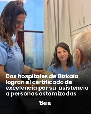 🏥 En Euskadi 3.200 personas han sido ostomizadas, y desde Osakidetza han ofrecido a todos los pacientes no solo una atención médica avanzada, sino que también les han cuidado con especial respeto y cercanía para mejorar su calidad de vida. 

Especialmente en los Hospitales Universitarios de Basurto y Galdakao. Así lo acredita el reconocimiento ‘H-Ostomías’, otorgado por el Proyecto HU-CI que avala un modelo de salud donde el o la paciente es el centro de un ecosistema de cuidados que trasciende lo biológico para atender también la dimensión emocional y social. 

📲 Toda la información en nuestra edición digital