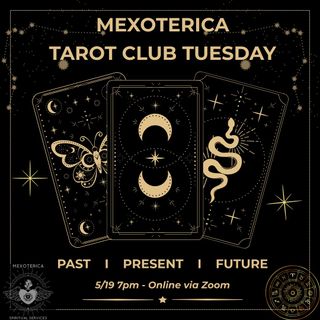Join me 5/19 on Zoom for Tarot Club Tuesday 🃏 

🃏The Mexoterica Tarot Club offers engaging classes and workshops designed to enhance your understanding of Tarot. 

🃏Explore diverse topics, from foundational card meanings to advanced interpretative techniques, in an interactive learning environment.

See you next Tuesday! 👀

-Oz 🪬
•
•
•
#mexoterica #tarot #tarotreadings #tuesday #classes