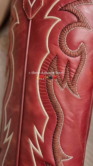 #ad shop here https://amzlink.to/az0lz0kU19RIq

Say BOOTS PLEASE for links to these stunning red cowgirl boots! They look so high end but priced like Amazon
