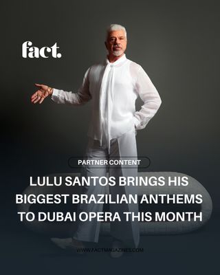 Brazilian pop icon Lulu Santos is coming for one special night on 23 May. Spanning five decades of hits across rock, pop and samba, he’s collaborated with legends like Caetano Veloso and Gilberto Gil, and won two Latin Grammys. 🕺

Presented by Live Nation Middle East in partnership with FACT, this is your chance to see a true legend live in the emirate.

Hit the link in bio to learn more

#factmagazines #lulusantos #dubaiopera #livenationme #visitdubai 

[ lulu santos dubai tickets • dubai opera events may 2026 • brazilian music dubai • live concerts uae • live nation middle east ]