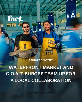 From Dubai’s largest fresh food market to one of the UAE’s most talked-about burgers 🐟🍔

Waterfront Market and G.O.A.T. Burger, together with founder Sultan Kayed, have launched the limited-edition G.O.A.T. 

Hammour Sando, celebrating Dubai’s market-to-plate culture through a proudly local collaboration.

Made with hammour sourced directly from Waterfront Market’s seafood trading floor, the collaboration brings together local traders, homegrown brands, chefs, and the community in a fresh and creative way.

Available from 6–22 May across G.O.A.T. Burger locations in the UAE and at the Waterfront Market pop-up.

#waterfrontmarket #goatburger #fishburger