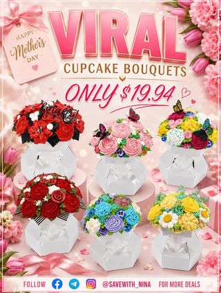 🛍️Comment “Me” and I’ll send you the direct link to shop 

🌸💐 These VIRAL Cupcake Bouquets are only $19.94 and honestly the cutest Mother’s Day gift idea ever 😍🧁

Perfect for moms, besties, teachers, nurses, birthdays & spring parties 💕✨

🎀 Multiple styles available
🦋 Beautiful bouquet designs
💖 Looks like flowers… tastes like cupcakes!

Link https://walmrt.us/4cWJufX
RUN before they sell out 👀

#MothersDay #CupcakeBouquet #ViralFinds #GiftIdeas #MothersDayGifts WalmartFinds DessertLover CuteDesserts SaveWithNina FoodieFinds