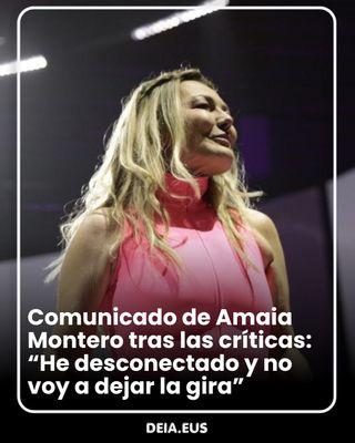 🎶🎵 El regreso de Amaia Montero a los escenarios junto a 'La Oreja de Van Gogh' sigue generando una enorme expectación mediática. Tras los dos primeros conciertos celebrados en el BEC de Barakaldo, la artista había quedado en el centro del debate público por las críticas vertidas en redes sociales sobre su actuación y su estado vocal. 

Sin embargo, la cantante ha decidido pronunciarse directamente a través de sus redes sociales para aclarar cómo ha vivido estos primeros días de gira y responder a las informaciones que apuntaban a un posible malestar o incluso a una retirada. 

📲 Toda la información en nuestra edición digital
💬Os leemos en los comentarios ⬇️