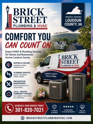 When it's hot outside you need comfort you can count on. 🔧🏡

Brick Street Plumbing & HVAC is proud to serve Loudoun County with expert heating, cooling, and plumbing services for homes and businesses. 

From repairs and installations to preventative maintenance, our team is committed to comfort, quality, and peace of mind.

✅ Licensed & insured. 
✅ Trusted by your neighbors.
📞 301-820-7021
🌐 brickstreetplumbinghvac.com

#hvactechnician #hvacservice #hvacinstallation #dmvbusiness