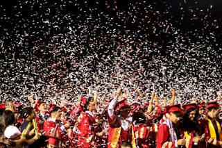 Thursday night marked the end of a chapter for 353 Rio Rico High School seniors, and the school put on a show to usher them on to the next one.

The graduation ceremony featured speeches from student leaders as well as school and district officials. Class president Maria Fernanda Reyes called for a moment of silence during her remarks to honor classmate Jose Luis Valenzuela Jr., who passed away in 2024.

After degrees were conferred, the night ended with fireworks and many, many hugs.

See more photos at link in bio.
By @grhmkrwnghs