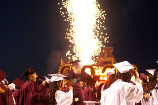 Nogales High School's senior class said one last goodbye at Apache Stadium on May 22, crossing the stage and leaving as graduates.

The keynote speech was given by Manuel Felix, an NHS alum and founder of AZ Cyber Initiative. Principal Renee Travers presented Merit of Excellence awards to Pamela Carbajal and Jose Nico Bernal.

The school bid them goodbye in brilliant, fiery fashion at the end of the night.

See more photos at link in bio.
By @grhmkrwnghs