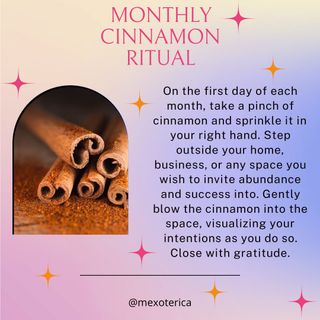 It’s the 1st of the month, you know what to do! 🤩

You can also use my money spray if you have some, it is made with cinnamon as the main ingredient ✨

A simple and effective affirmation: “I am prosperous. I am abundant. I am successful. I am protected.”

Wishing you a prosperous and abundant June! May you have more than enough to be content!🙏🏽💰

-Oz 🪬
•
•
•
#mexoterica #witchytips #cinnamon #ritual #abundance