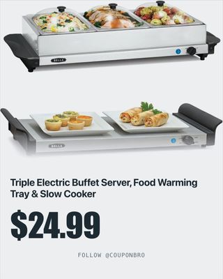Comment “Send” and I will send you the 🔗

Triple Electric Buffet Server, Food Warming Tray & Slow Cooker now $24.99 🏃 💨💨🔥

👉🏼Find the deal in my BIO @couponbro or type into your browser https://go.sylikes.com/faE3WD5V4G7I 🛒
👉🏼Links are affiliated AD 

#couponbro #wootfinds #cooking #kitchengadget