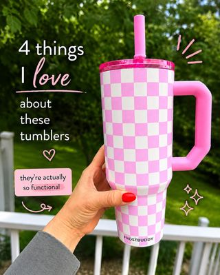 Comment 🔗LINK🔗 and I will send the details where to find these awesome tumblers right to you! 

These tumblers are seriously the cutest for summer ☀️ I love that the handle has hidden storage for little things like lip balm and they even fit your favorite iced coffee cups 😍

#icedcoffee #tumbler #frostbuddy 

https://amzlink.to/az0v2JnaNO3se