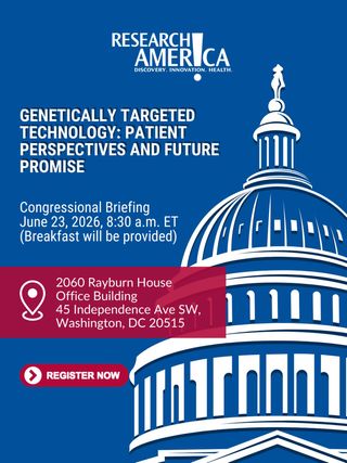 Coming up later this month: We’re hosting a Capitol Hill briefing on the life-changing potential of Genetically Targeted Technology. Hear directly from some of the patients this technology serves.
 
🕣 Join us on Tuesday, June 23, at 8:30 a.m. ET to hear about the lived experiences of families at the forefront of medical innovation. Explore how these therapies are transforming care for both rare and common conditions.
 
🍳 Breakfast will be served!
 
For more details and to register, visit the link in our bio. 
 
#HealthResearch #MedicalInnovation #Patients #DCEvent #CapitolHill