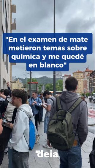📚 Último día de selectividad en Bizkaia. El complicado examen de matemáticas de la segunda jornada está entre lo más comentado entre los estudiantes una vez finalizada la PAU. No en vano, esta nota podría condicionar totalmente el acceso a carreras como Medicina, Enfermería o Física. 

#selectividad #pau #bizkaia

✍️ @kooldooo 
📲 Toda la información en nuestra edición digital
💬 Os leemos⬇️